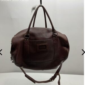 Rustic Brown Leather Duffel Bag for Men